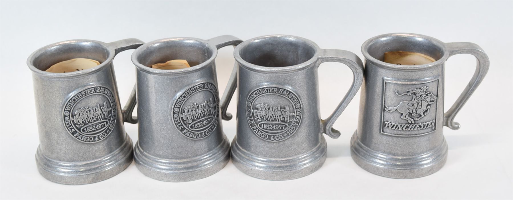 Winchester Salutes Wells Fargo 1852-1977 Commemorative Beer Mug Set