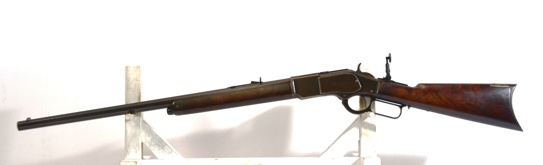 Winchester Model 1873 Lever Action 44-40 Win Caliber Button Mag. Deluxe Grade Wood Stock Rifle